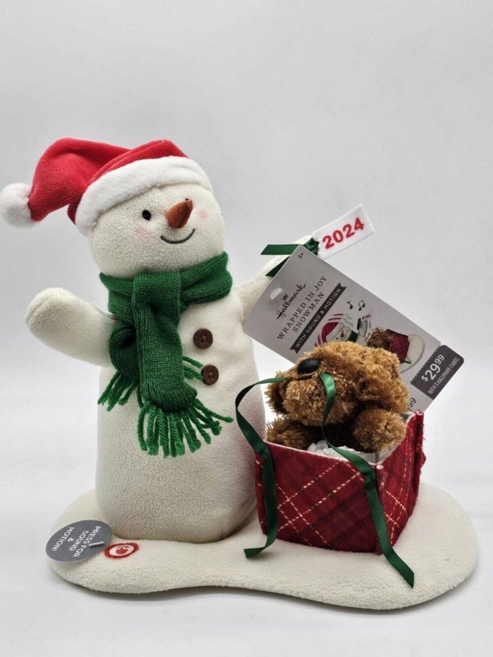 Hallmark Wrapped In Joy Snowman Dog Plus Singing Christmas 2024 Motion Jingle